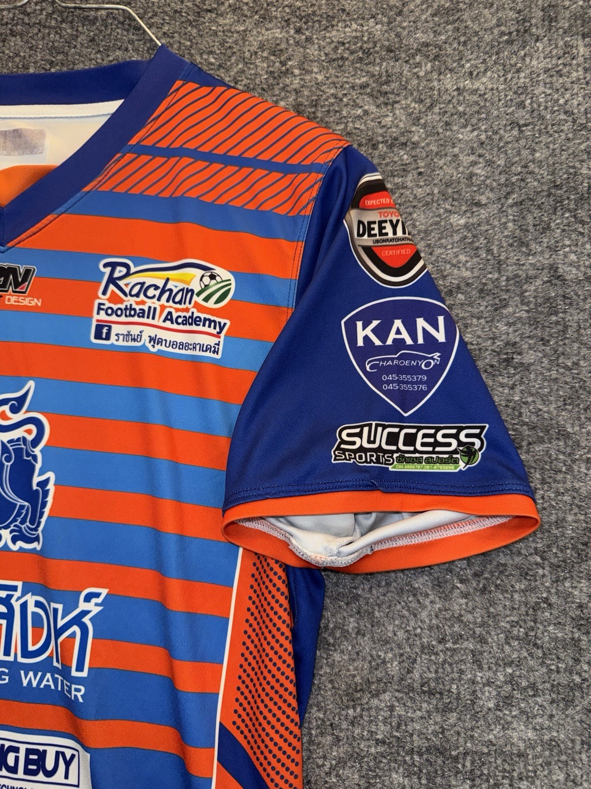 Rachan Football Academy Soccer Jersey #50 Blue Orange Youth XL Thailand