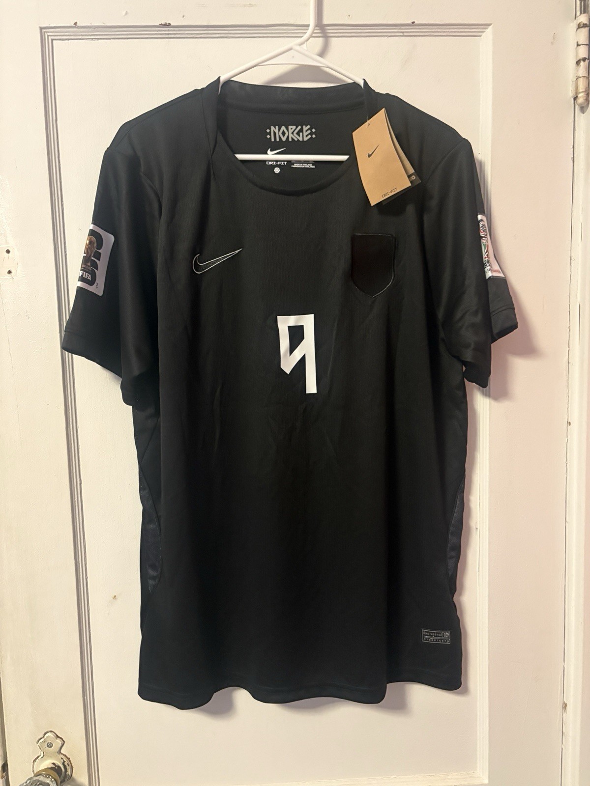 Braut Haaland #9 Norway Away Jersey Mens Size XL