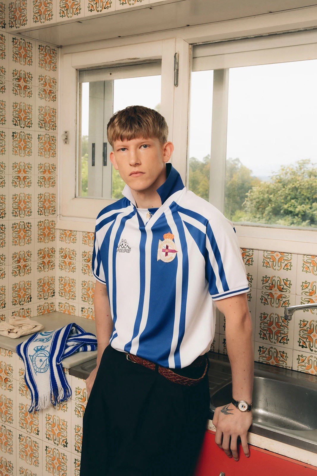 Kappa x Pompeii Depor Football Jersey Deportivo La Coruña Made in Turkiye L