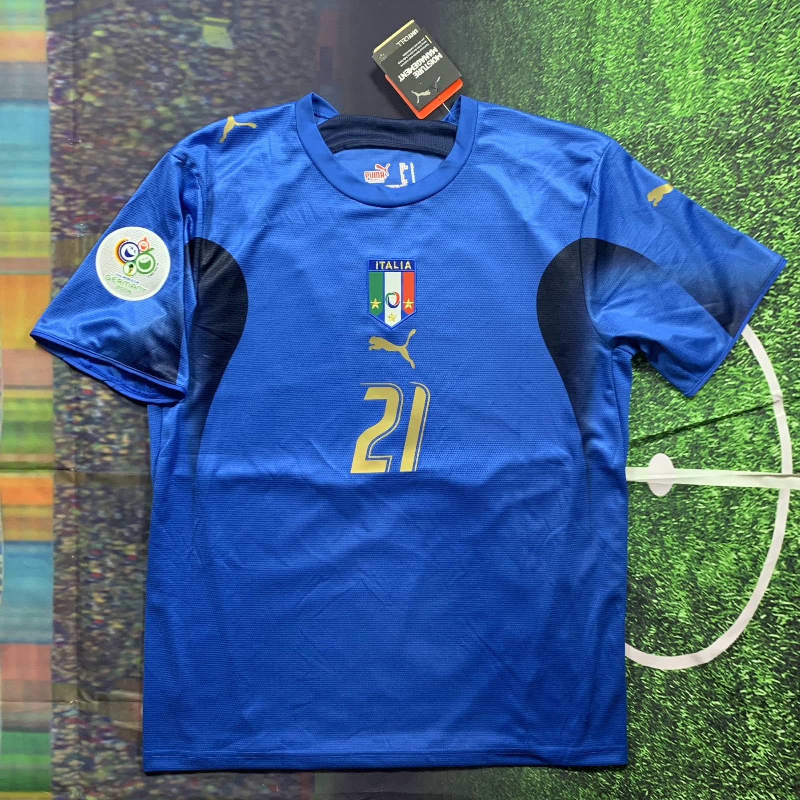Pirlo Italy Home Jersey 2006 World Cup – Retro Shirt – Mens Size – New with Tags