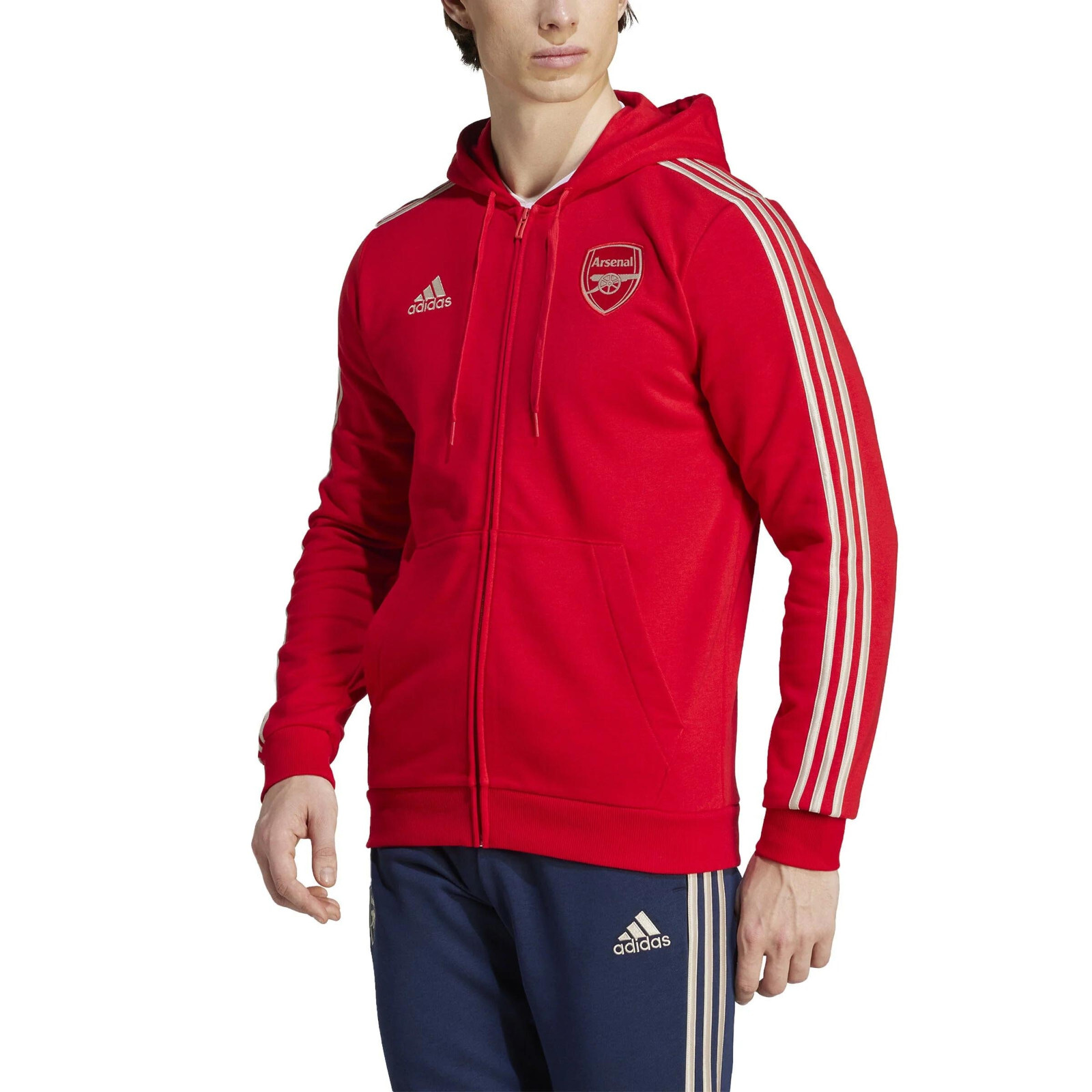 NWT Adidas Men’s Arsenal FC DNA Full Zip Hooded Track Jacket HZ2070