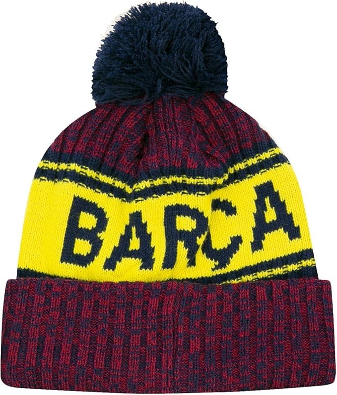 2026 Officially Licensed FC Barcelona Beanie – Unisex Adult – Pom Home Design