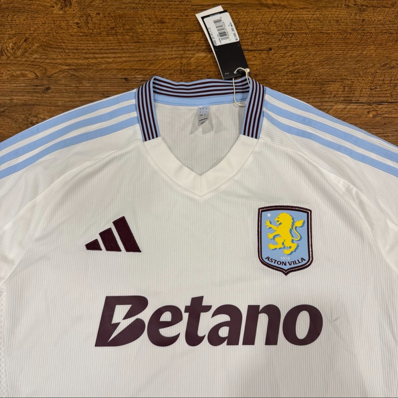 Adidas Aston Villa White 24/25 Soccer Futbol Football Away Jersey Shirt Men’s XL
