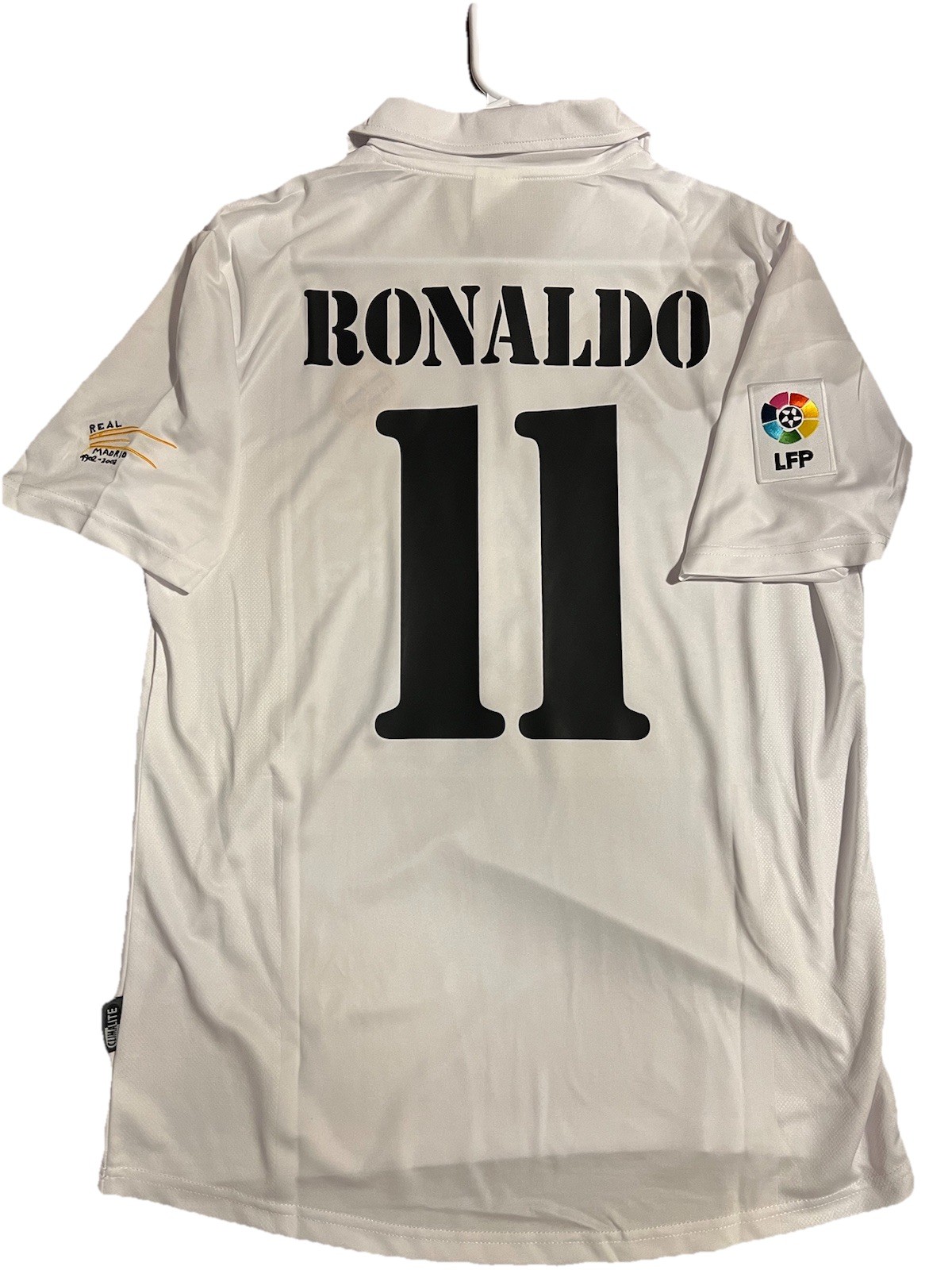 Ronaldo 9 Nazario #11 Real Madrid 2002 Soccer Jersey XL