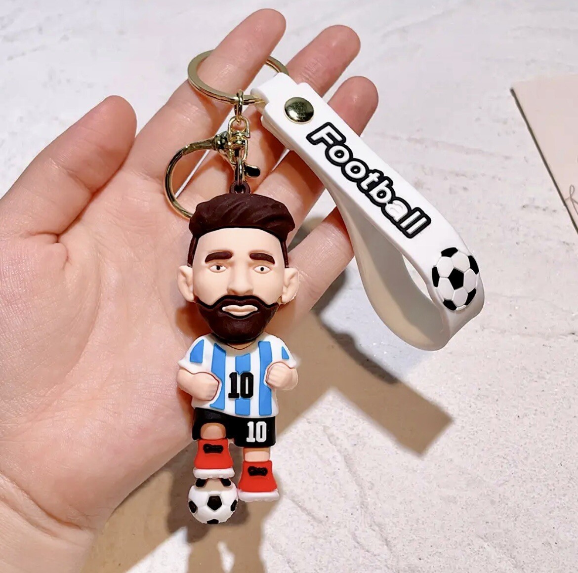 Lionel Messi Argentina Keychain For Soccer Bags And Backpacks. #10