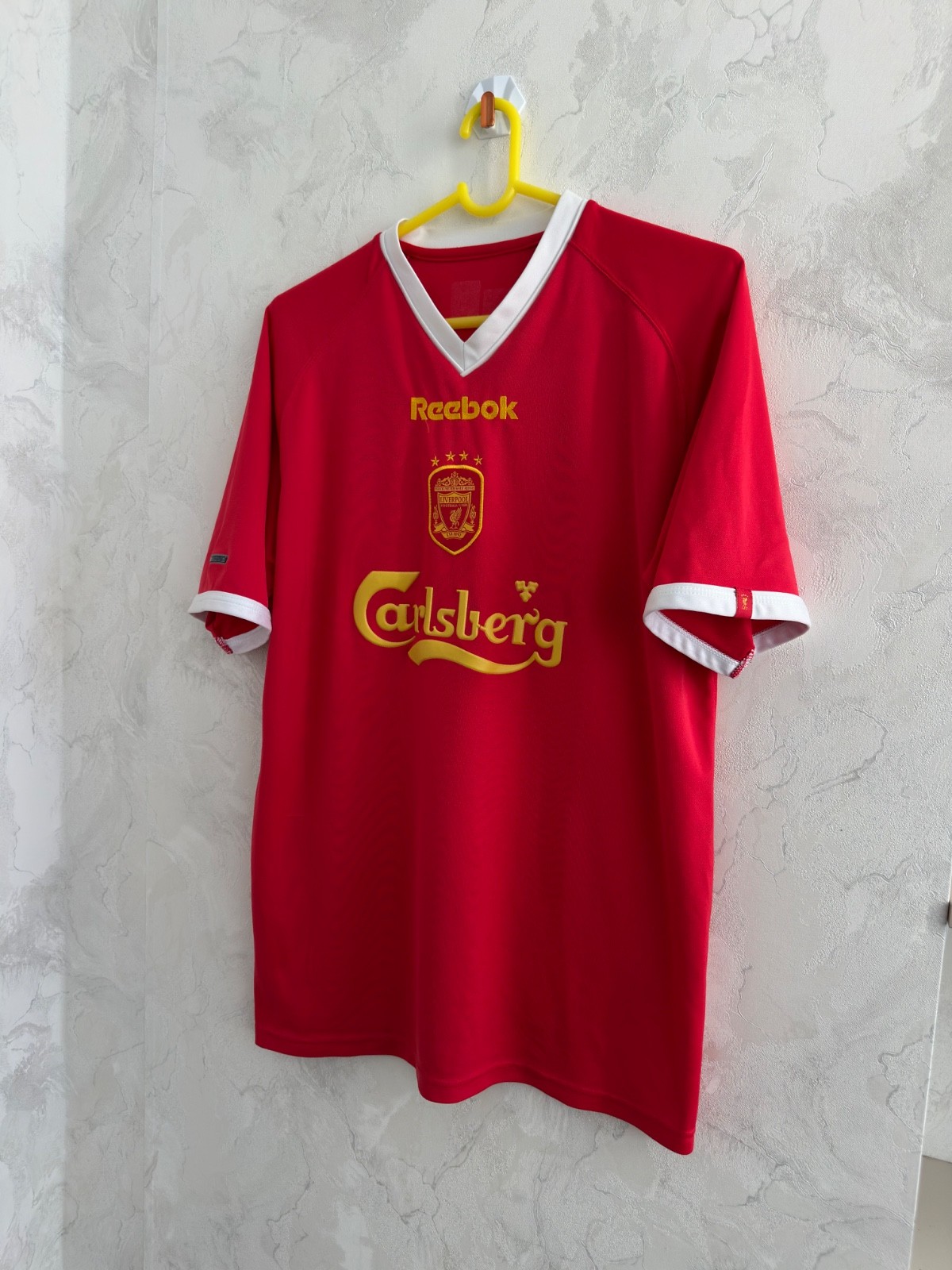 Liverpool 2001-2003 European Football Soccer Reebok Shirt Jersey size M