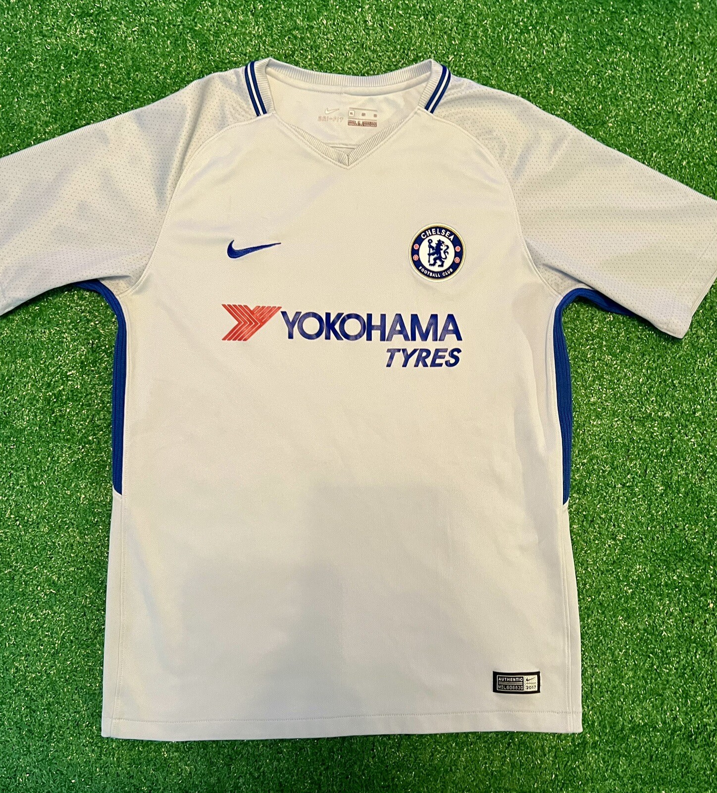 Nike Chelsea FC Jersey Youth 2017-2018 Away Gray-Blue Youth Size XL