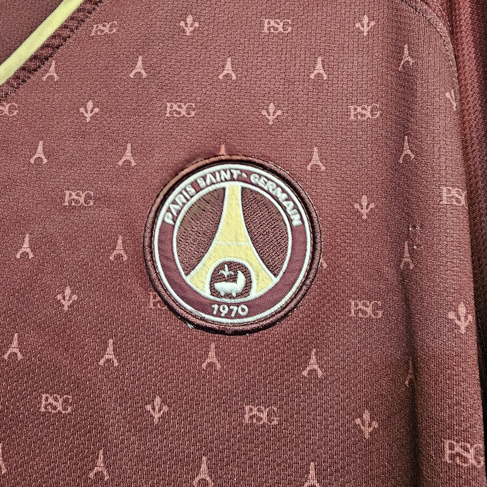 Rare Vintage 2006 Nike Paris Saint Germain PSG 14 Brown Alternate Jersey Mens L