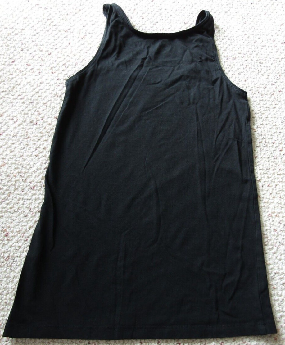 AIK STOCKHOLM FC Soccer futbol sleeveless black tshirt UK women L SLIM TIGHT FIT