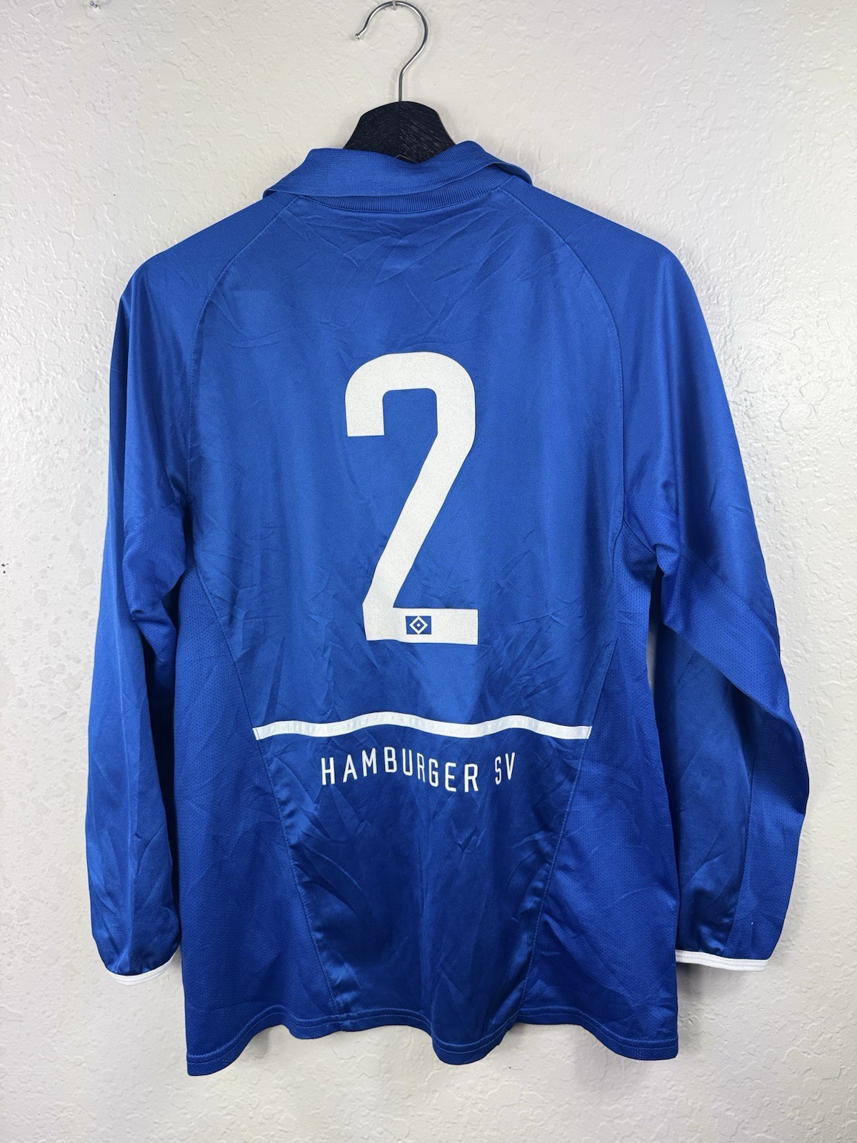 HAMBURG SV Blue Long Sleeve FOOTBALL POLO SHIRT NIKE SIZE YXL ADULT