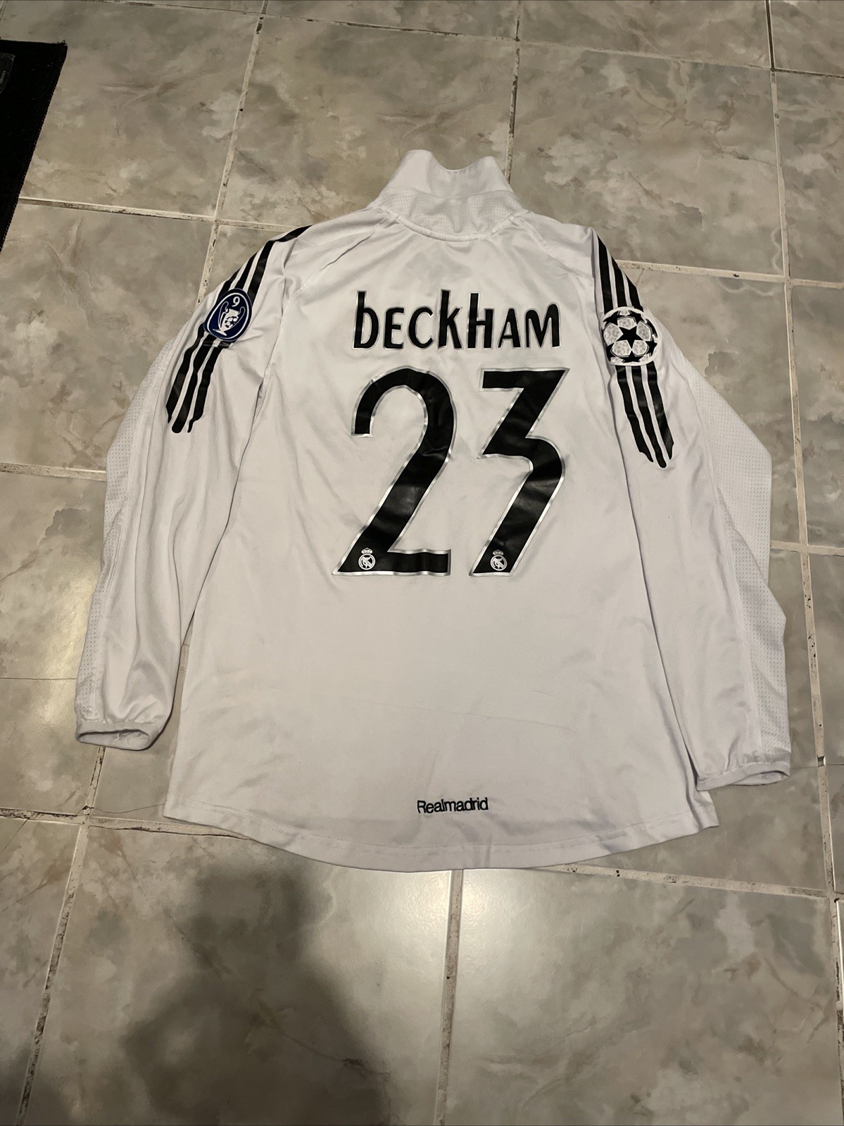 David Beckham Real Madrid 2006-07 Adidas Jersey Men’s M Patches Long Sleeve