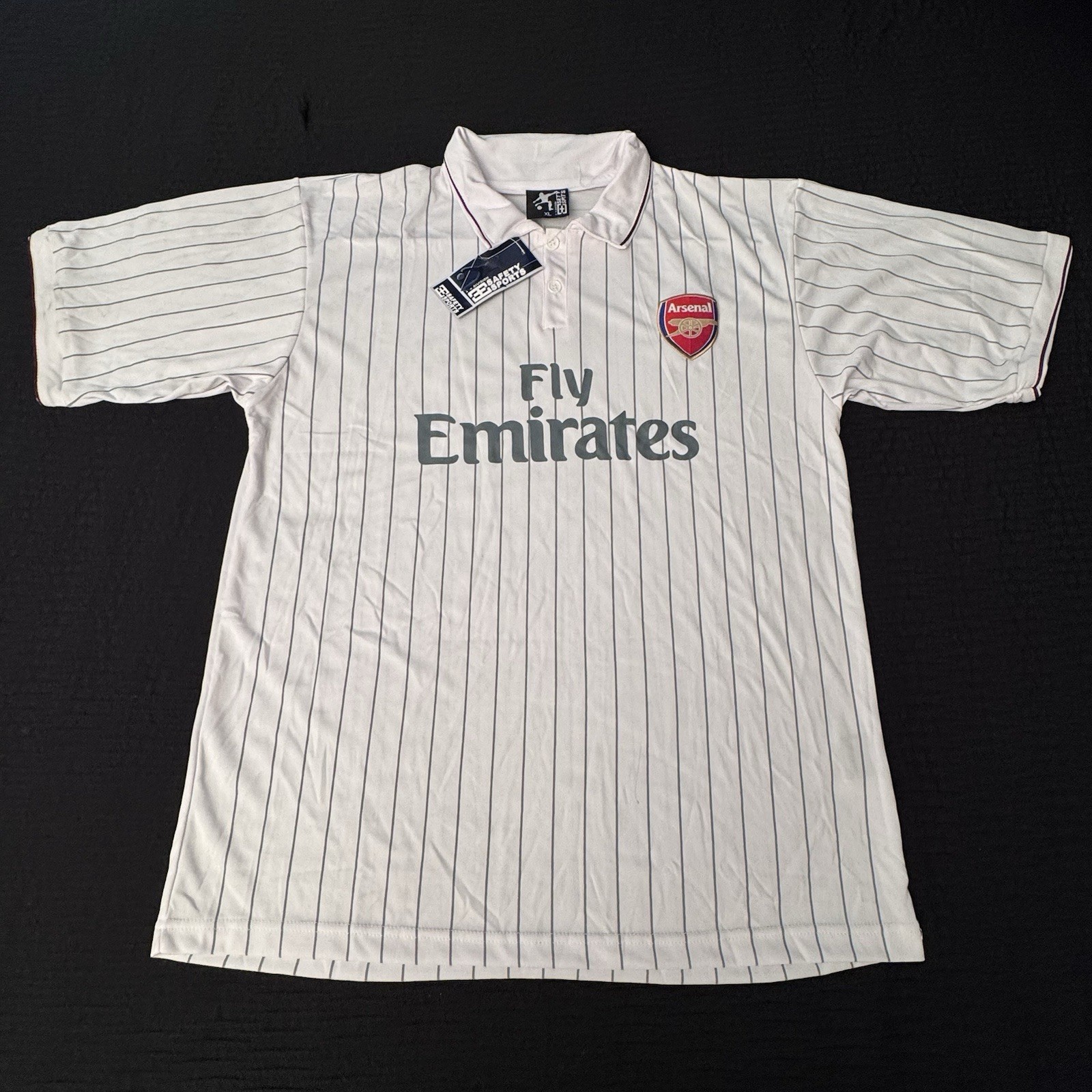 NEW! Fly Emirates Arsenal Safety Sports Soccer Jersey Size XL Futbol NWT!