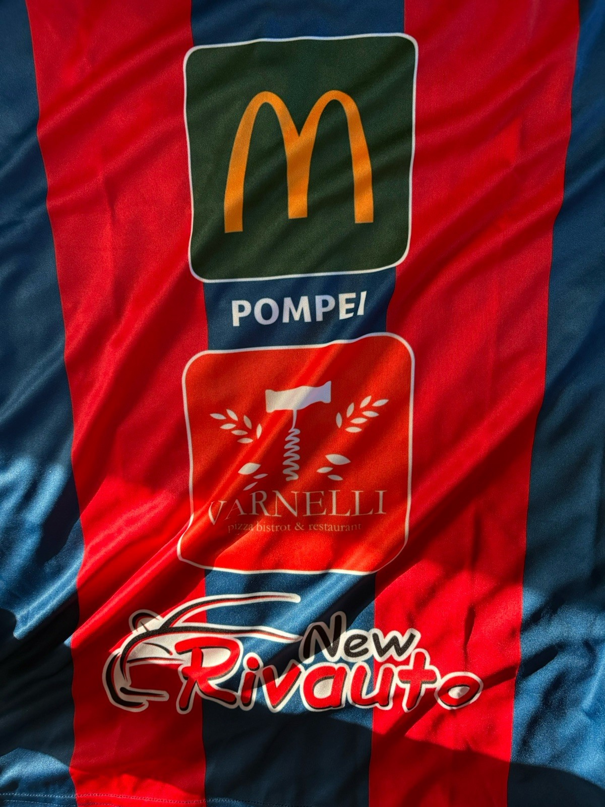 Givova Pompei FC Mens Football Shirt Training Kit Short Sleeve Red Blue 3XL NWT