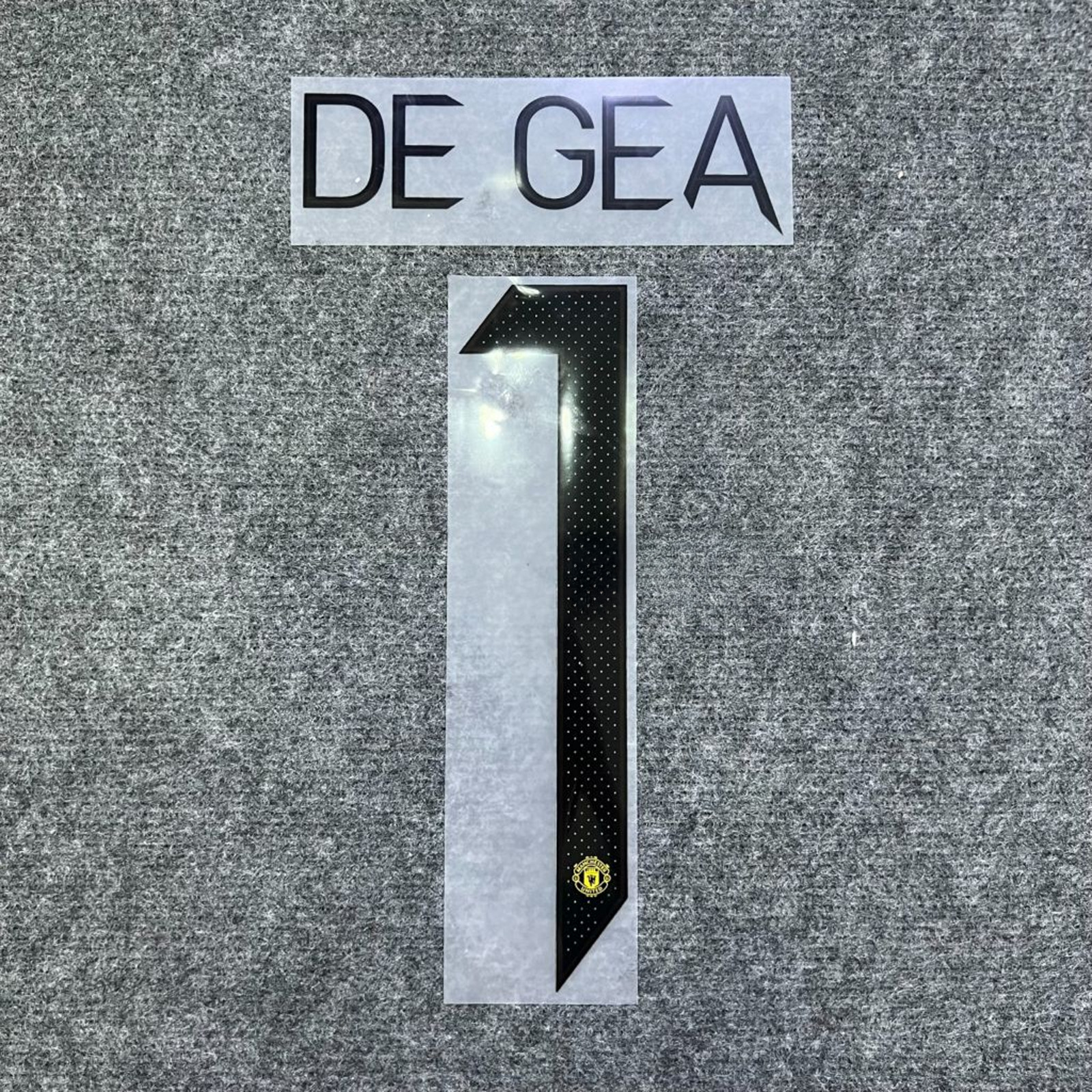 De Gea 1 Football Nameset Player Name Number Heat Transfer Print Set