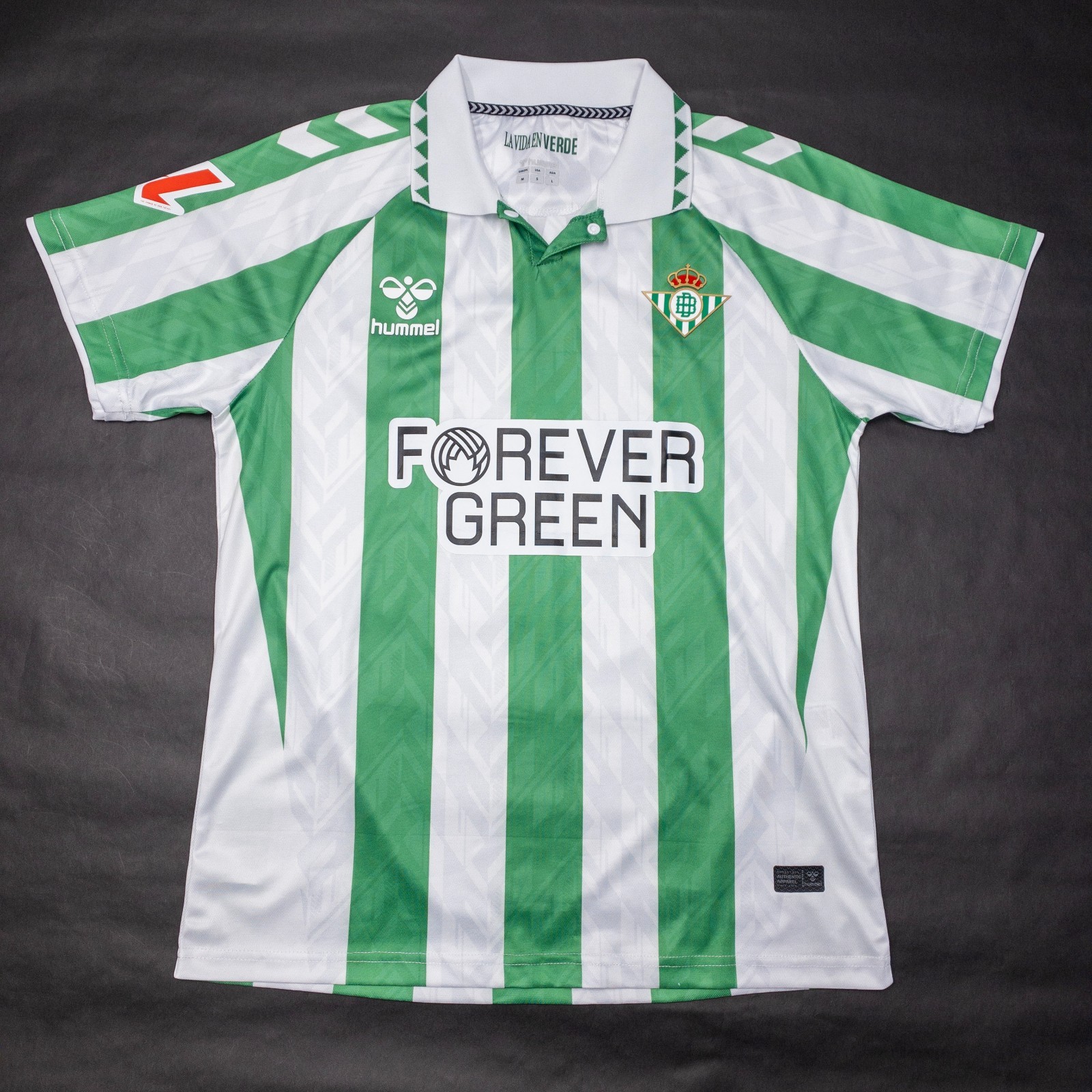 Hummel Real Betis Soccer Jersey Men’s Small La Liga Football Spain Futbol Collar