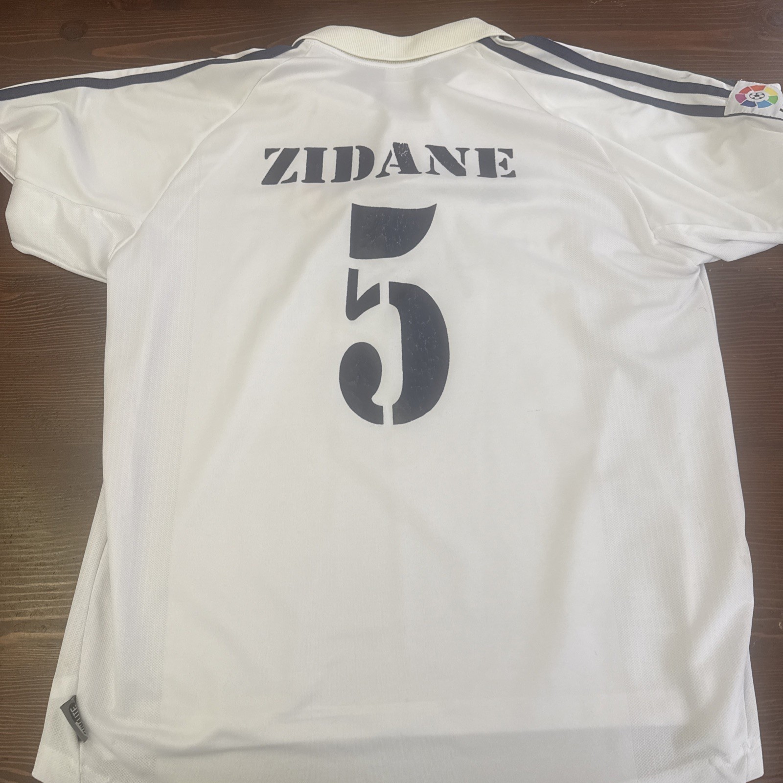 Adidas Real Madrid Zidane #5 2001-02 Home Jersey LFP ClimaLite White Adult Large