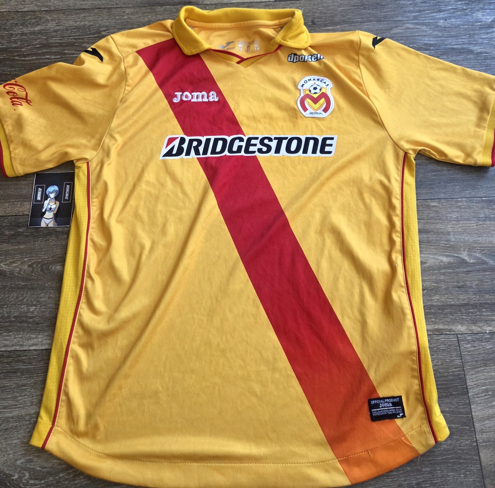 Joma Monarcas Morelia 13/14 Home Futbol Soccer Jersey Youth Kids Size Medium 12