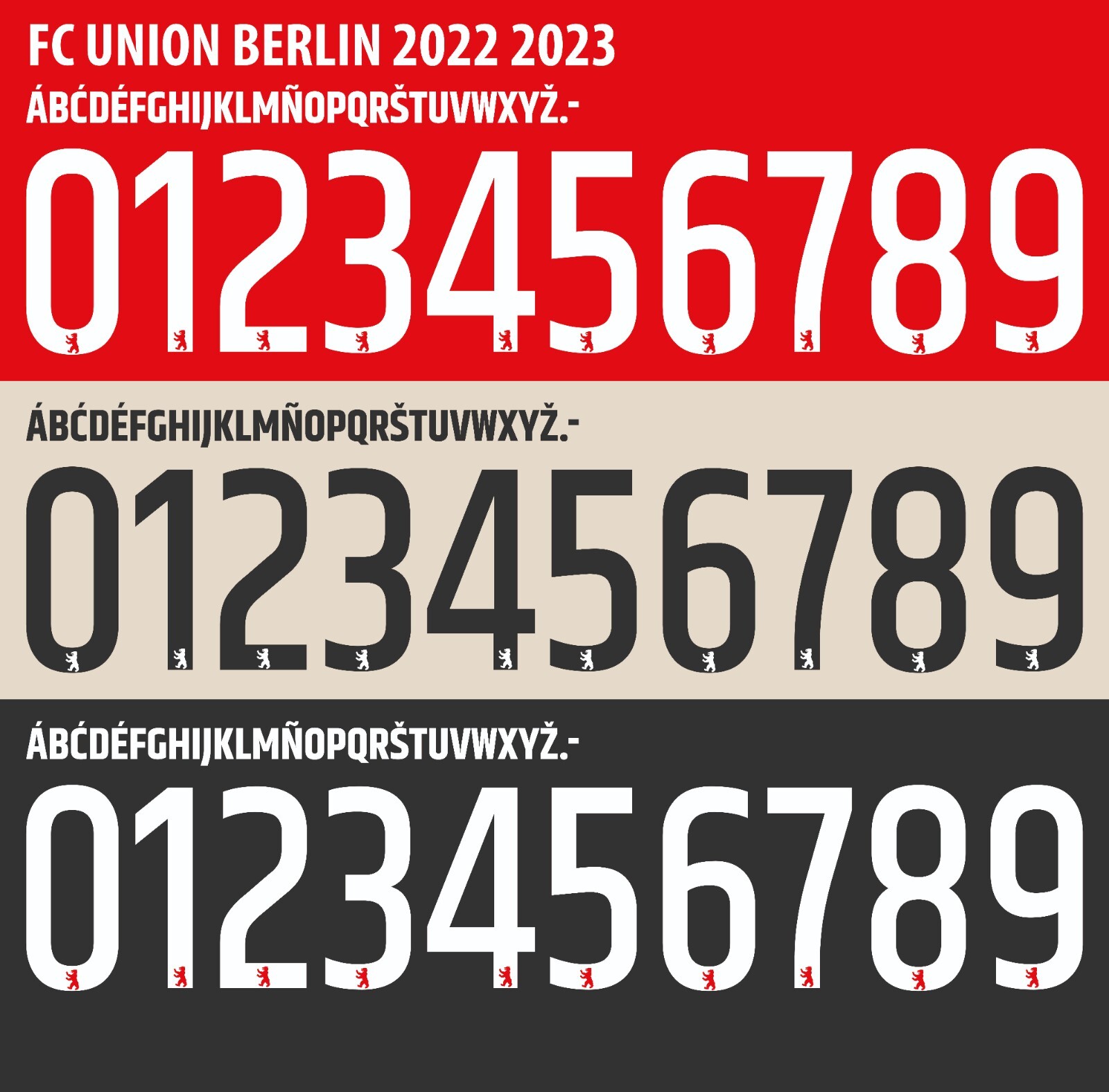 Name&Number Set For 1. FC Union Berlin Bundesliga&UEFA Europa 2022/2023 Football