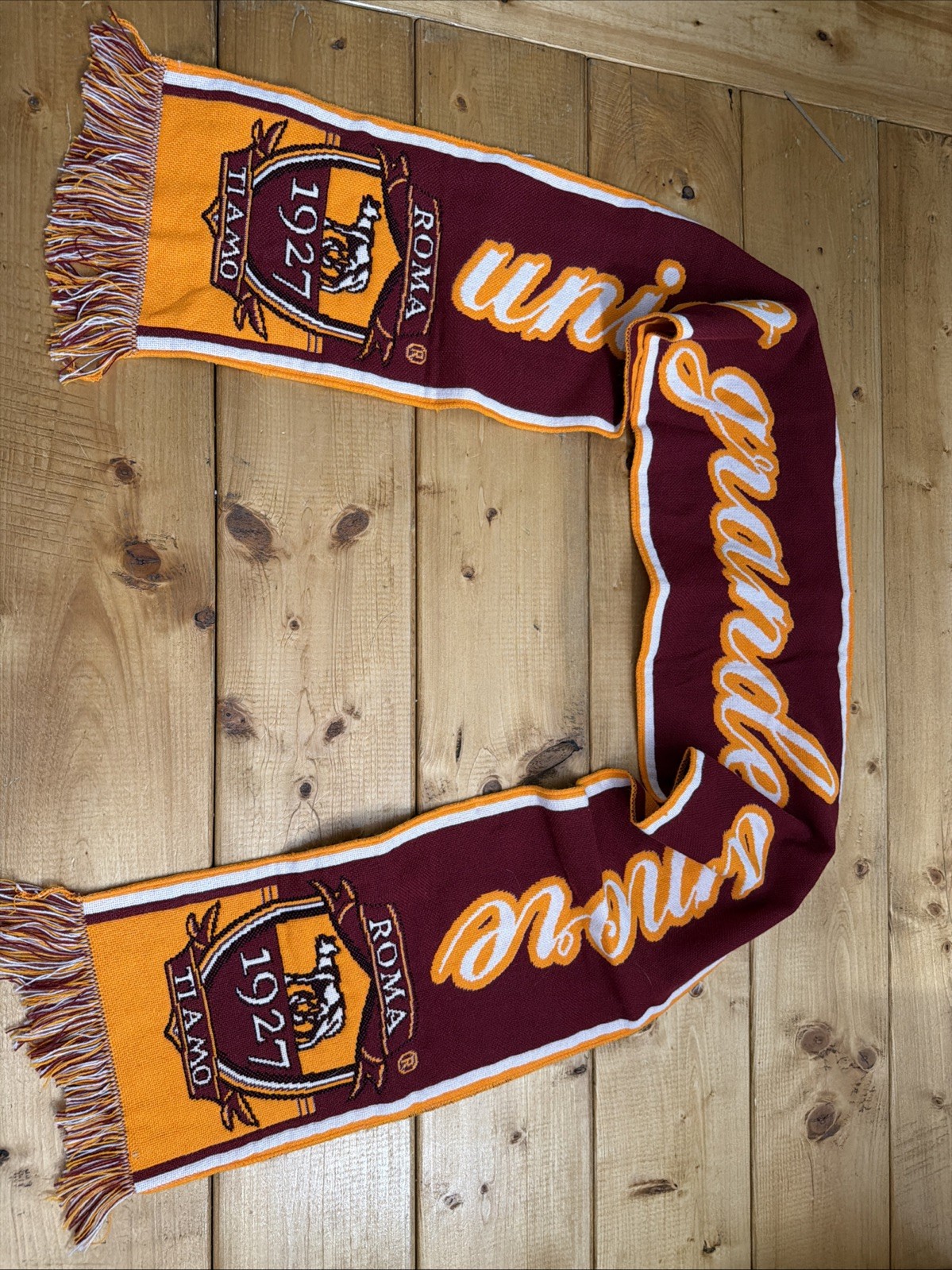 Roma 1927 Soccer Scarf Football Club Italy European Sports Collectible 61”