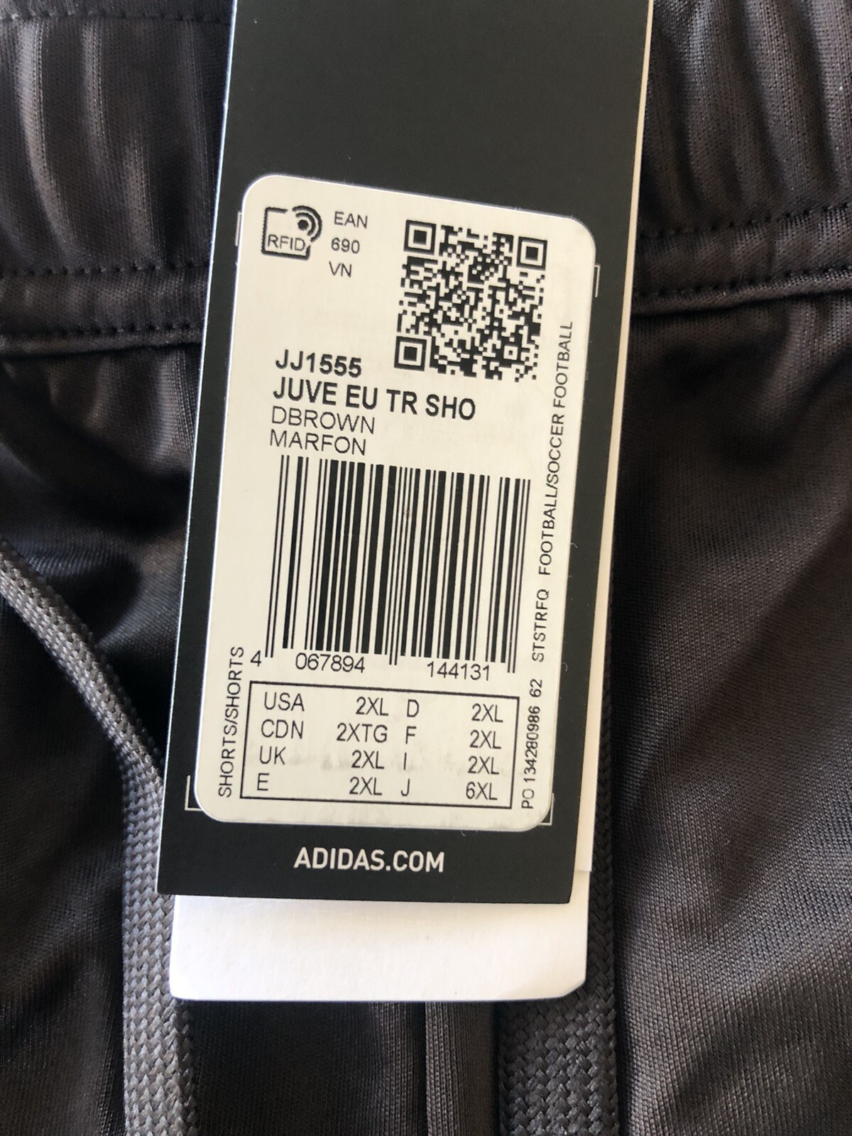 Juventus FC UEFA Brown 24/25 Adidas Training Soccer Shorts Zip Pockets NWT 2XL