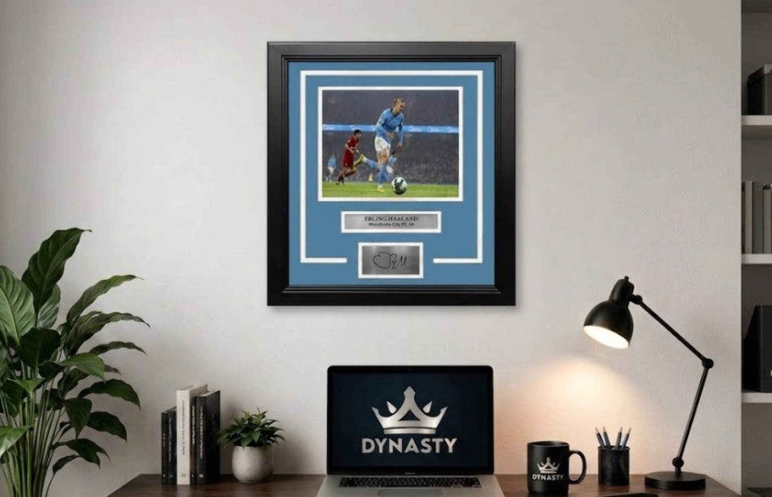 Erling Haaland Manchester City 8×10 Framed Photo with Engraved Autograph
