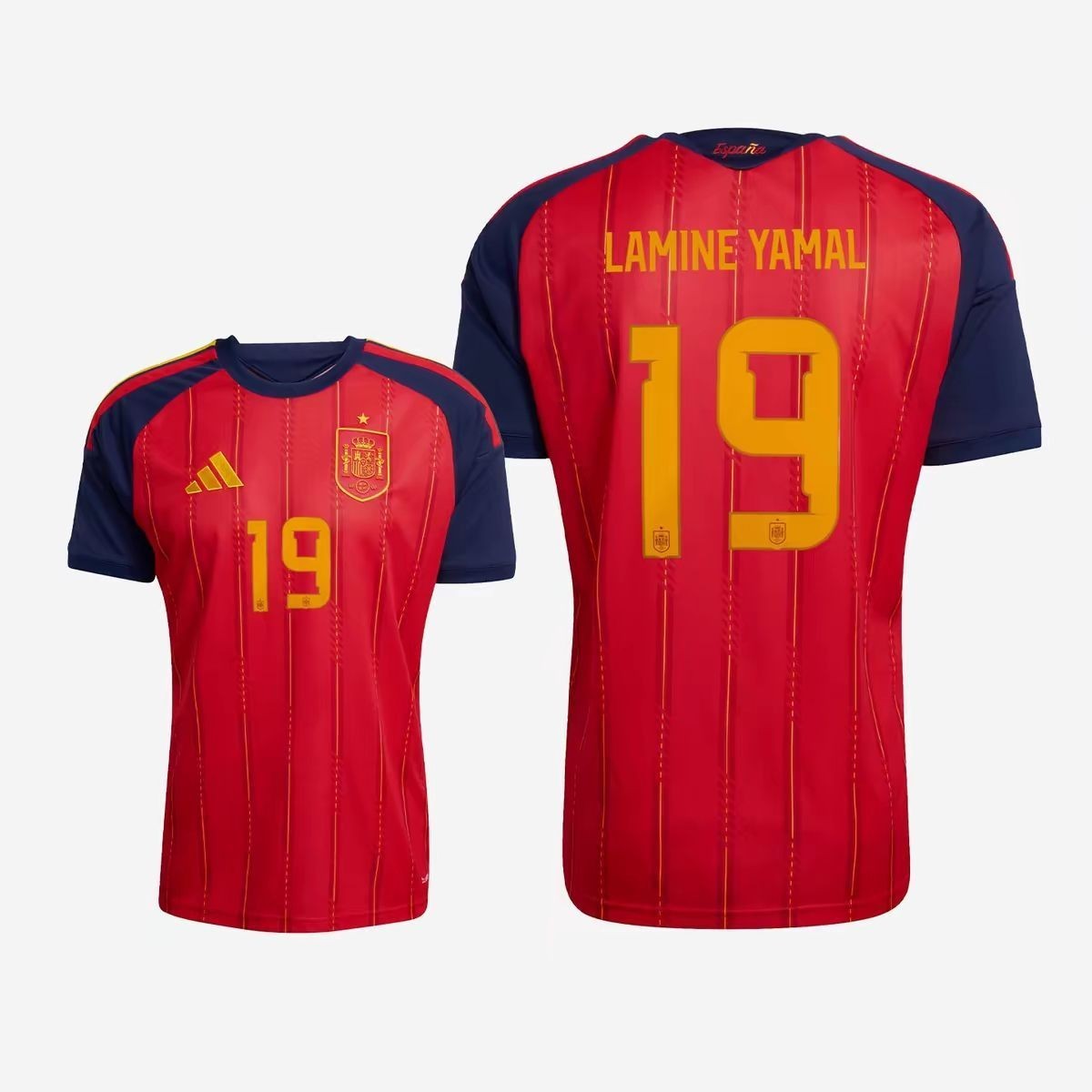 Lamin Yamal #19 Red Football Jersey, Brand New with Tags