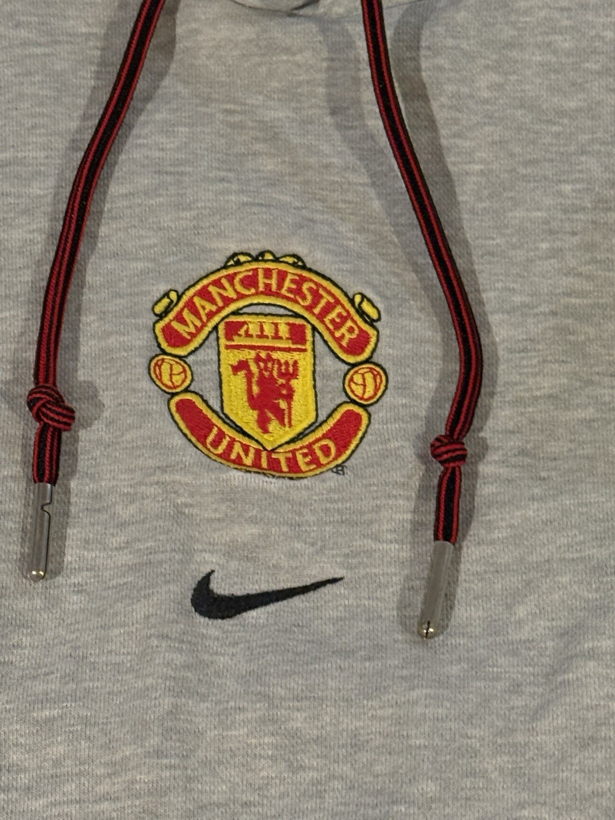 VTG Nike Center Swoosh Manchester United FC Hoodie Football Adult Small