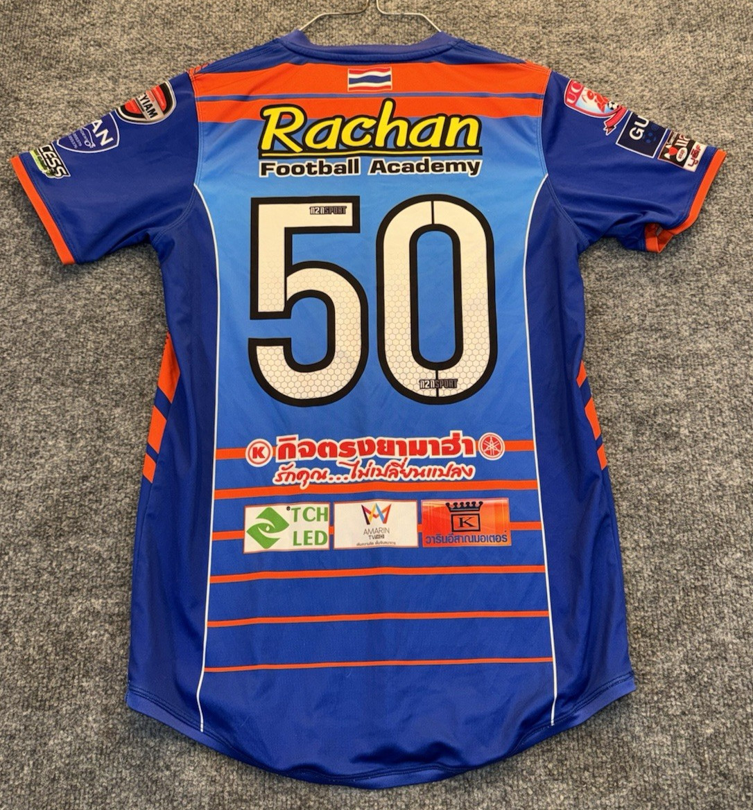 Rachan Football Academy Soccer Jersey #50 Blue Orange Youth XL Thailand