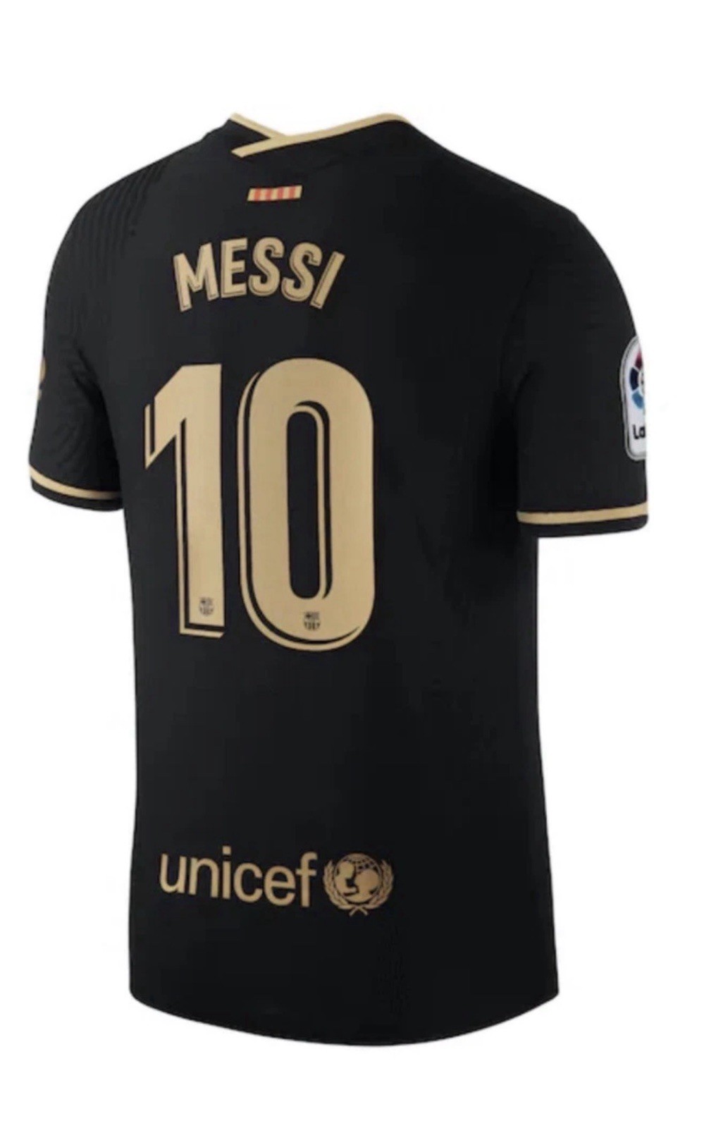 Lionel Messi FC Barcelona Nike 2020-2021 Away Jersey Large CD4231-011 Black/Gold