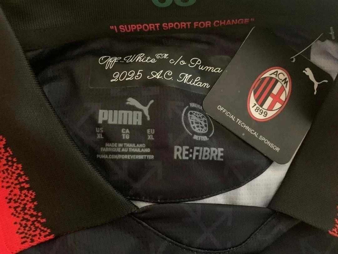 New Men’s XL AC Milan 24/25 Off White PUMA Jersey Fan Version
