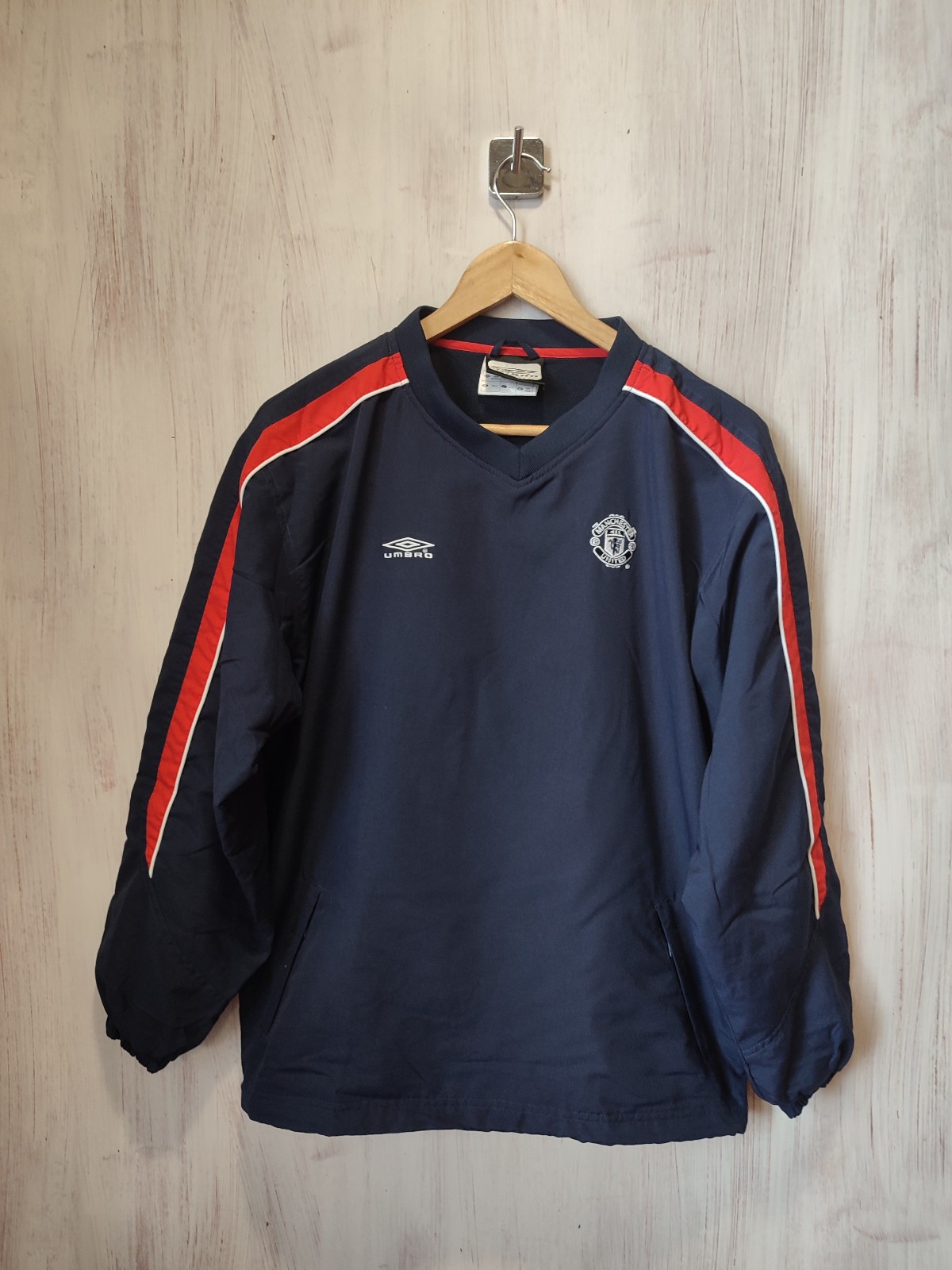 Kids VTG Manchester United training Size XL Umbro jacket football soccer zip top