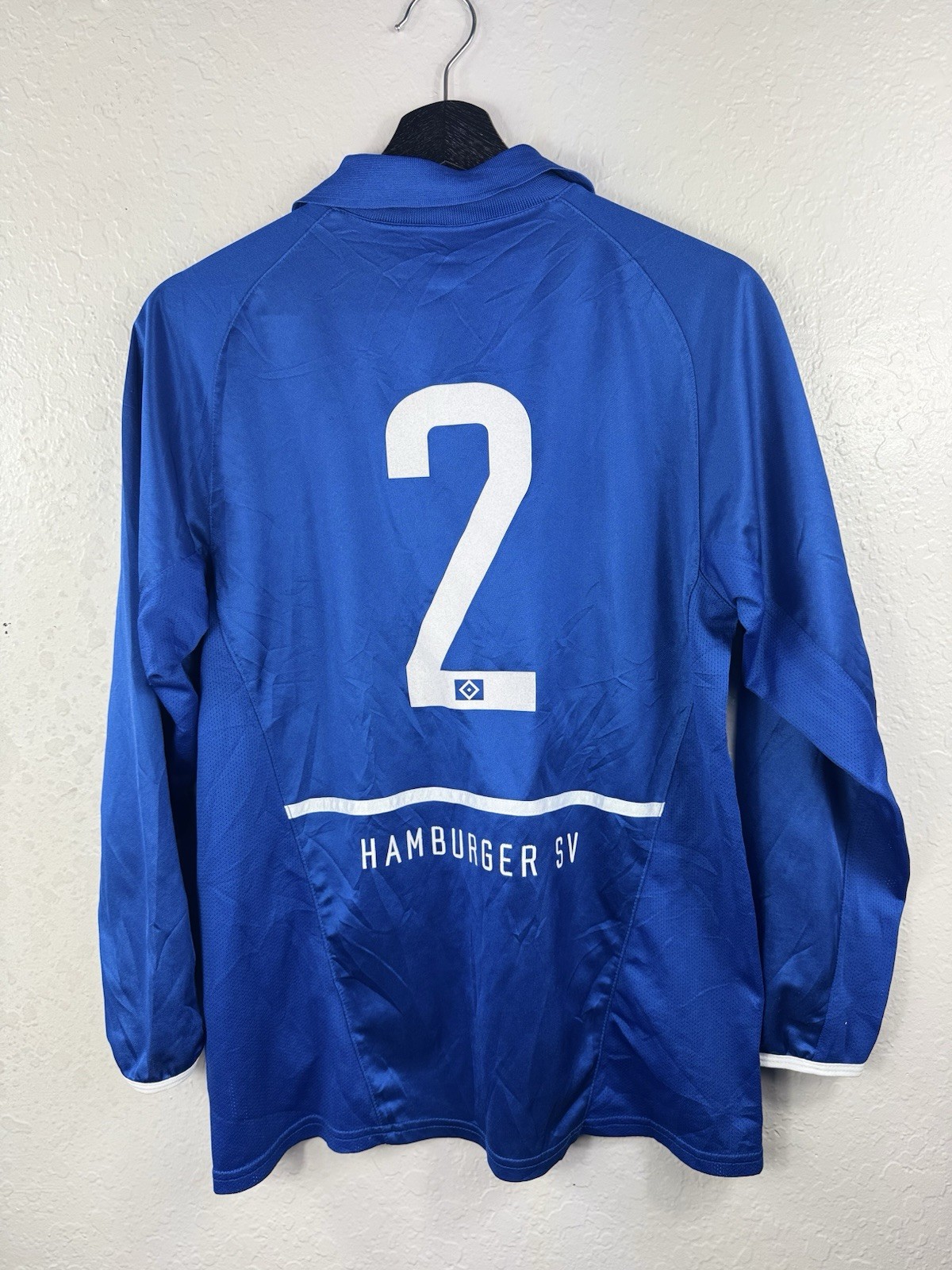 HAMBURG SV Blue Long Sleeve FOOTBALL POLO SHIRT NIKE SIZE YXL ADULT