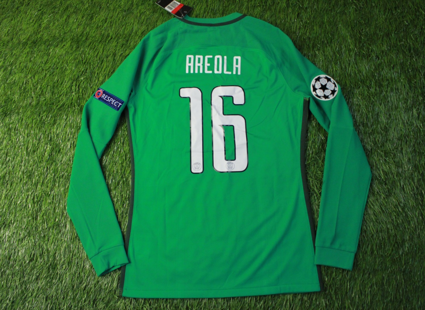 PSG AREOLA 2016/2017 PLAYER ISSUE FOOTBALL SHIRT JERSEY GOALKEEPER NIKE SIZE L