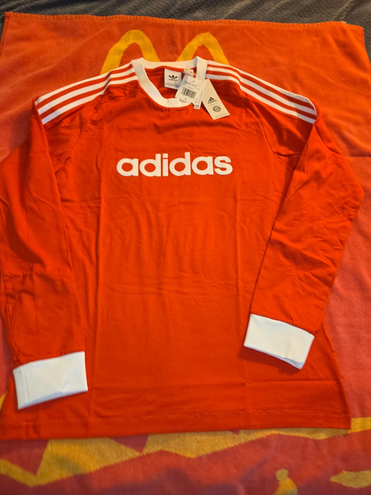 Bayern Munich Jersey Adidas Originals ’70s-Style Longsleeve Shirt Mens Large