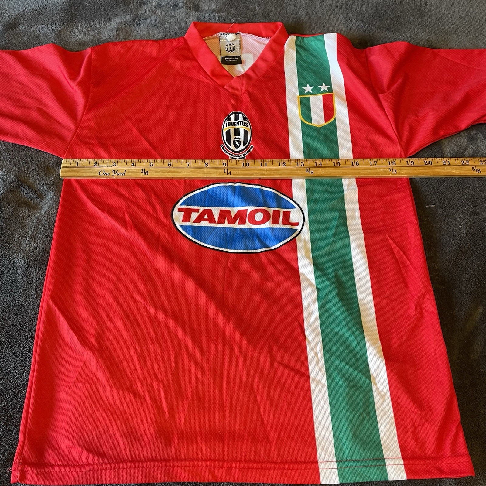 Juventus Del Piero #10 Red Away Tamoil Soccer Jersey Medium Italy EPL