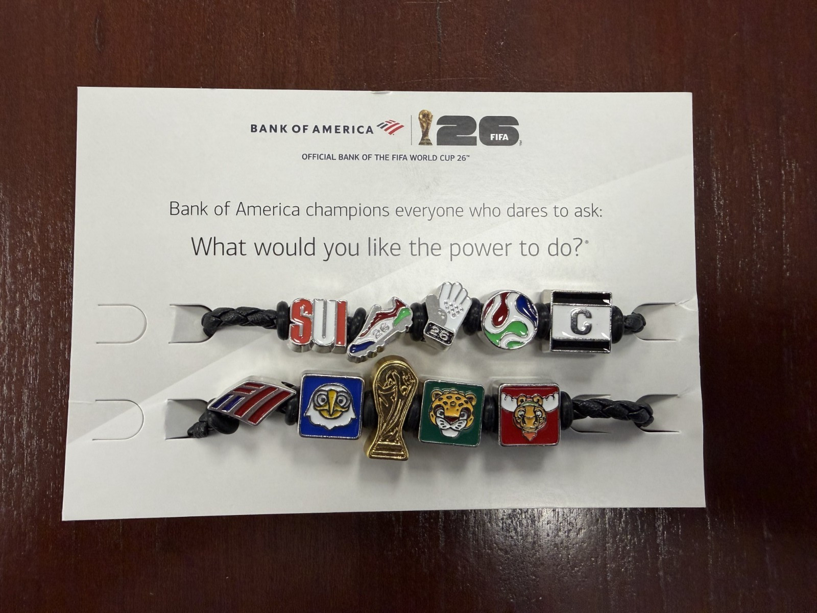FIFA World Cup 2026 Official Fan Fest BofA USA Charm Bracelet Switzerland