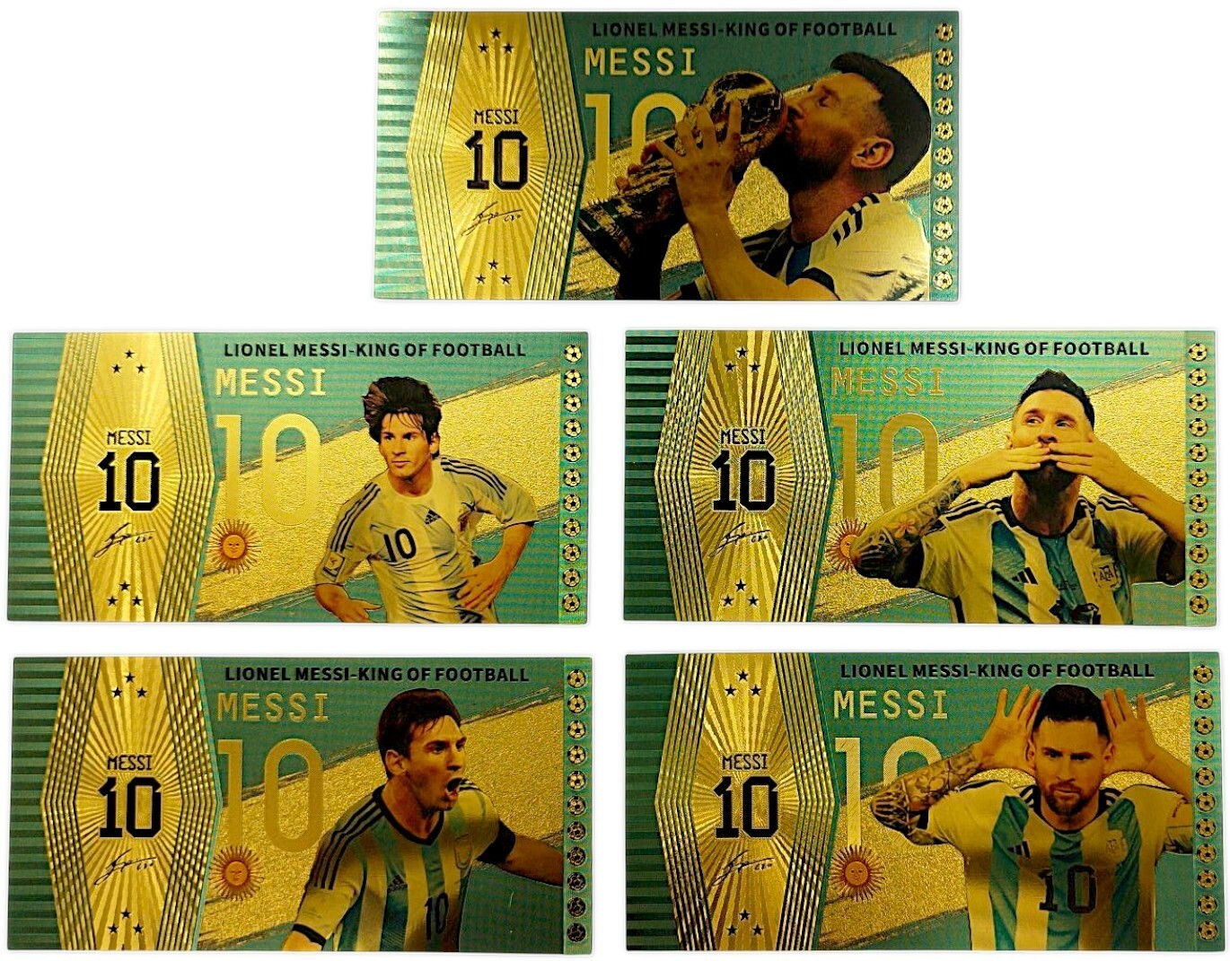 Lionel Messi “King of Football” Banknote Set | Commemorative PVC Notes Legend