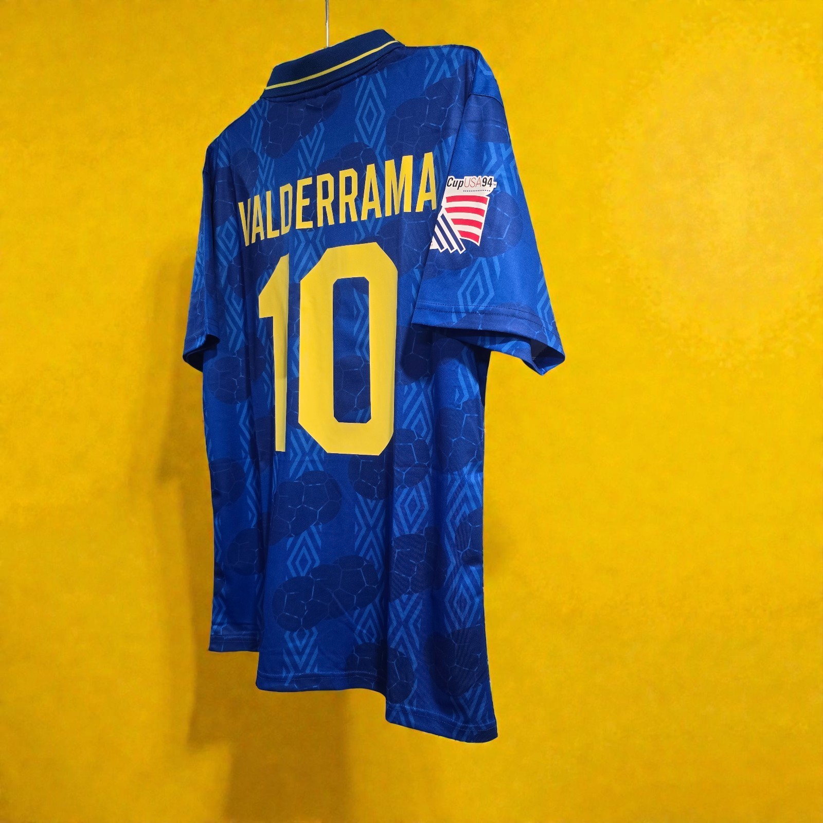 COLOMBIA Away World Cup 1994 – Retro – Soccer – VELDERRAMA – 2XL (Run Small)