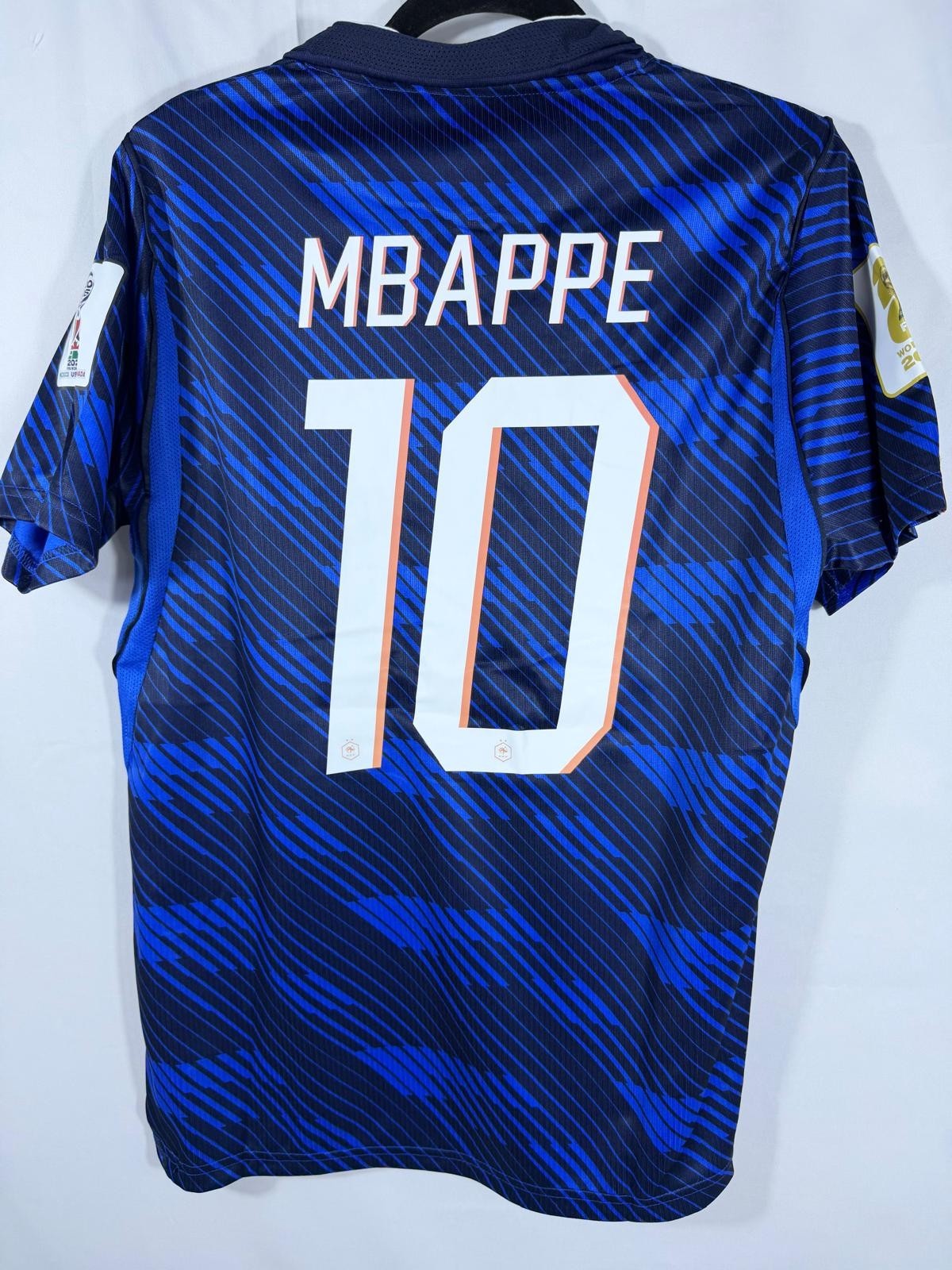 France Home Team Soccer Jersey Mbappe #9 Blue Men’s
