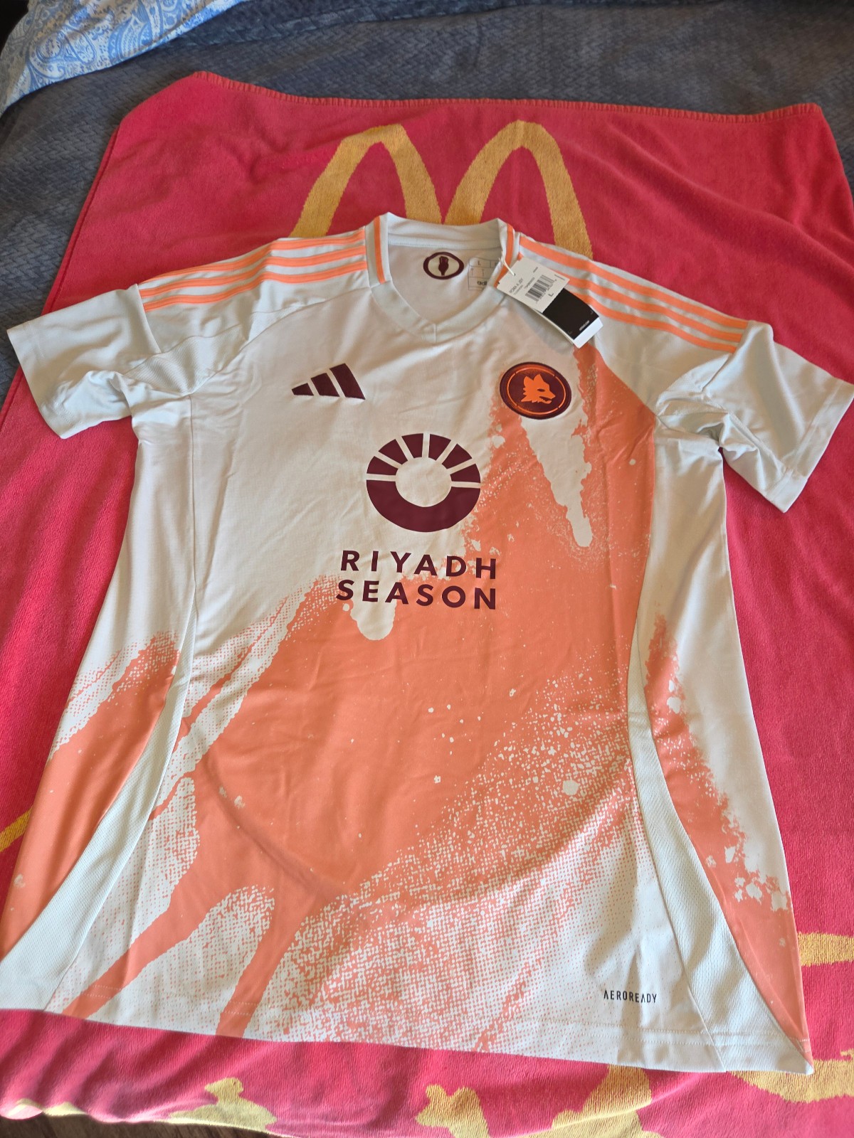 AS Roma Jersey 2024/2025 Away Shirt Adidas Mens Large Italy Italia Rome