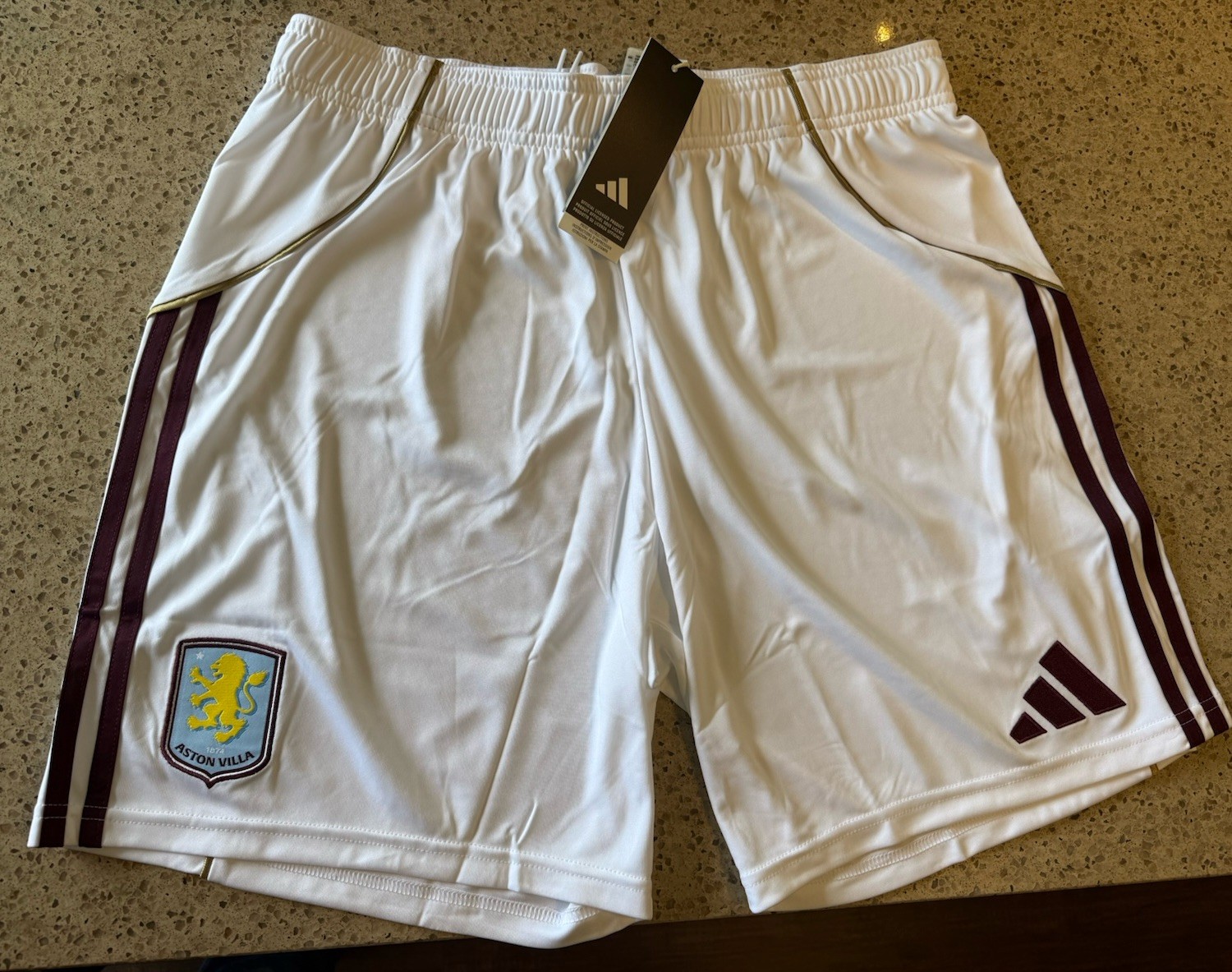 Aston Villa AVFC Adidas 25/26 Home Soccer Football Shorts NWT KA8054 Medium