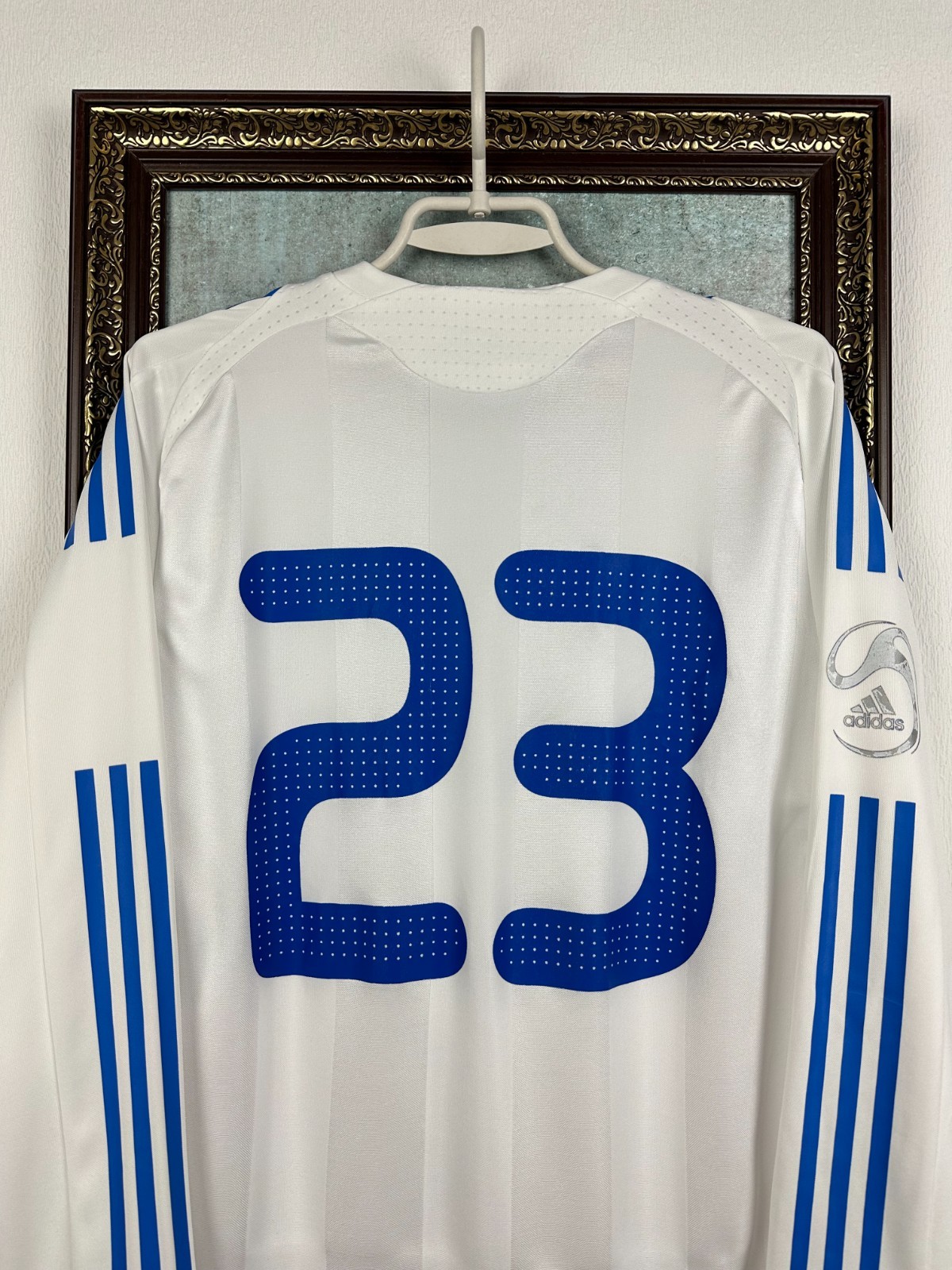 Greece Away football shirt 2007 Player Issue Long Sleeve Jersey #23 Mens Size M