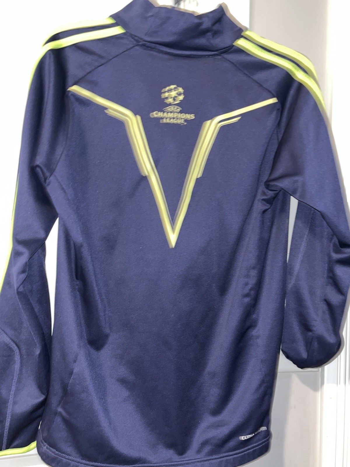 Adidas Men’s UEFA Champions League Climawarm Navy Neon Pullover M