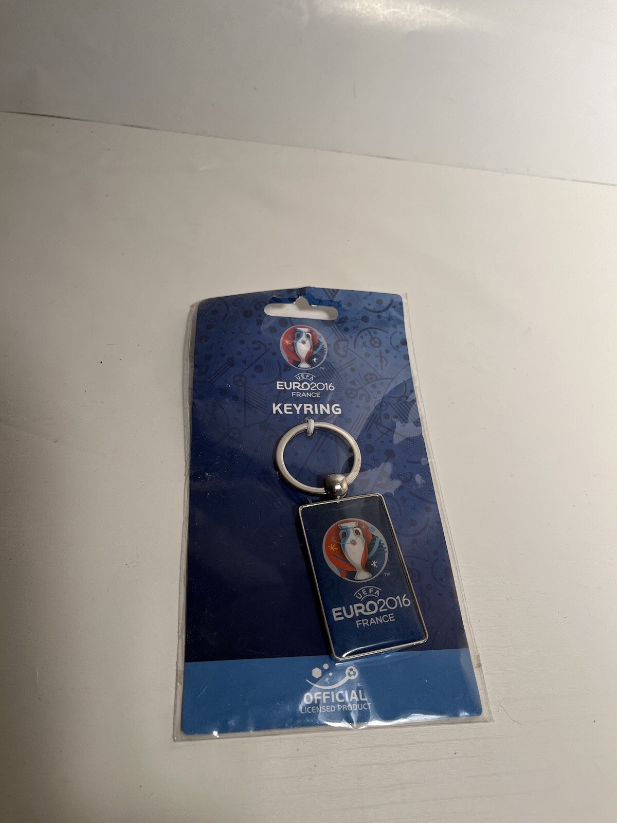 2016 UEFA Euro France Key Chain Ring European Football Soccer NIP Zipper Pull