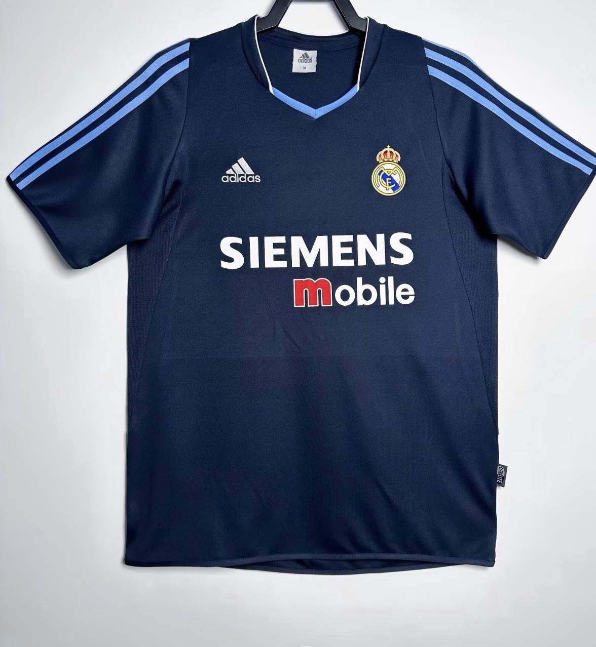 adidas Real Madrid Zinedine Zidane #5 Soccer Jersey Shirt Navy Blue Men Size L