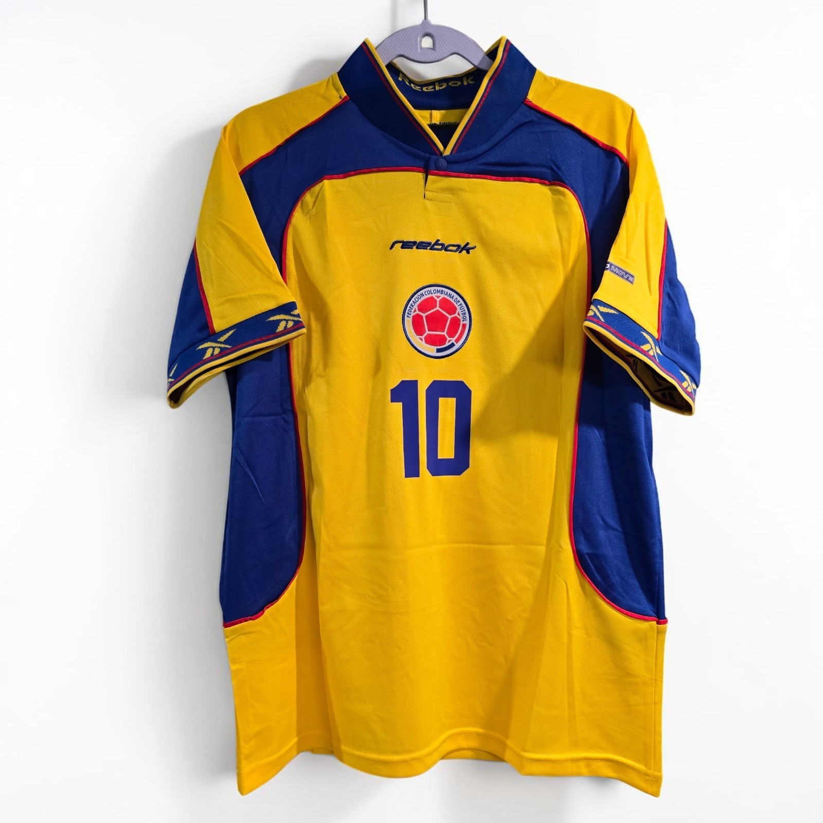 COLOMBIA JERSEY RETRO 2001 HOME – CAMPEON COPA AMERICA – VALDERRAMA # 10 – 2XL