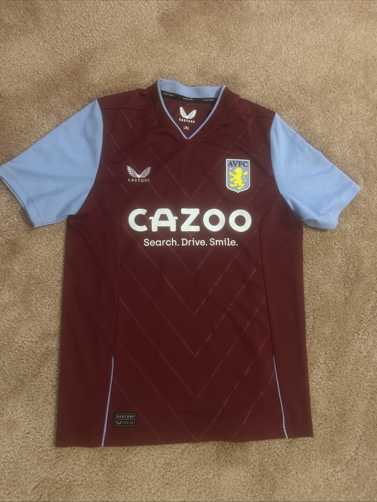 Aston Villa Home Football Shirt Jersey 2022/2023 Size JXL (14) Castore Cazoo