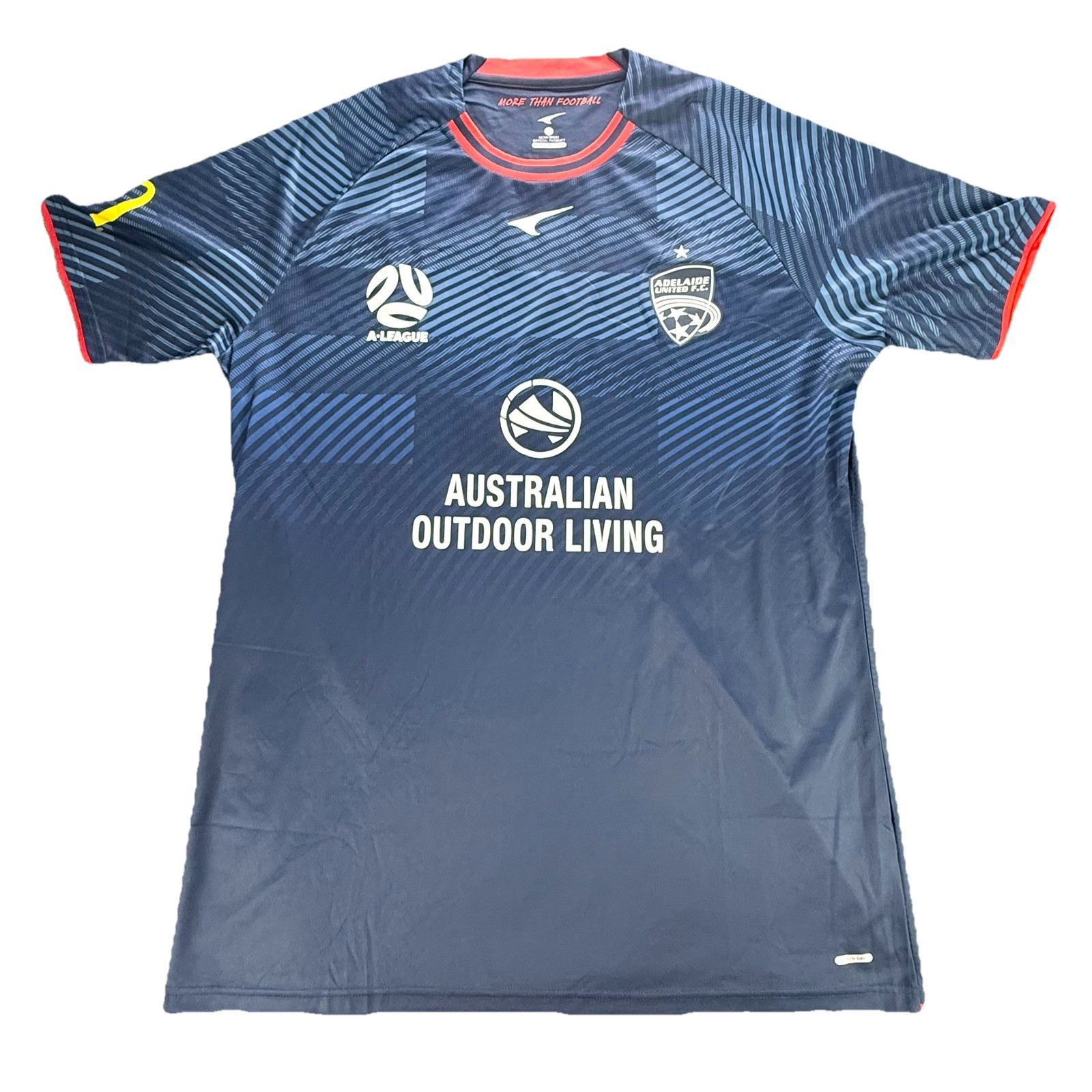 UCAN Adelaide United F.C. 2021-22 Away Jersey Blue Australian Soccer Size 5XL