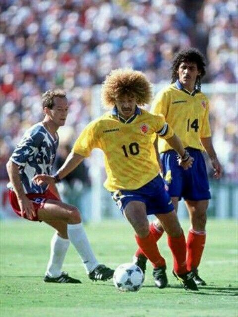 COLOMBIA Away World Cup 1994 – Retro – Soccer – VELDERRAMA – 2XL (Run Small)