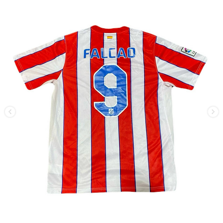 Vintage Nike Atletico Madrid 2011 Home Player Issue Jersey Falcao #9 L